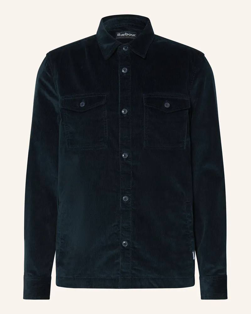 Barbour Cord-Overshirt blau Dunkelblau