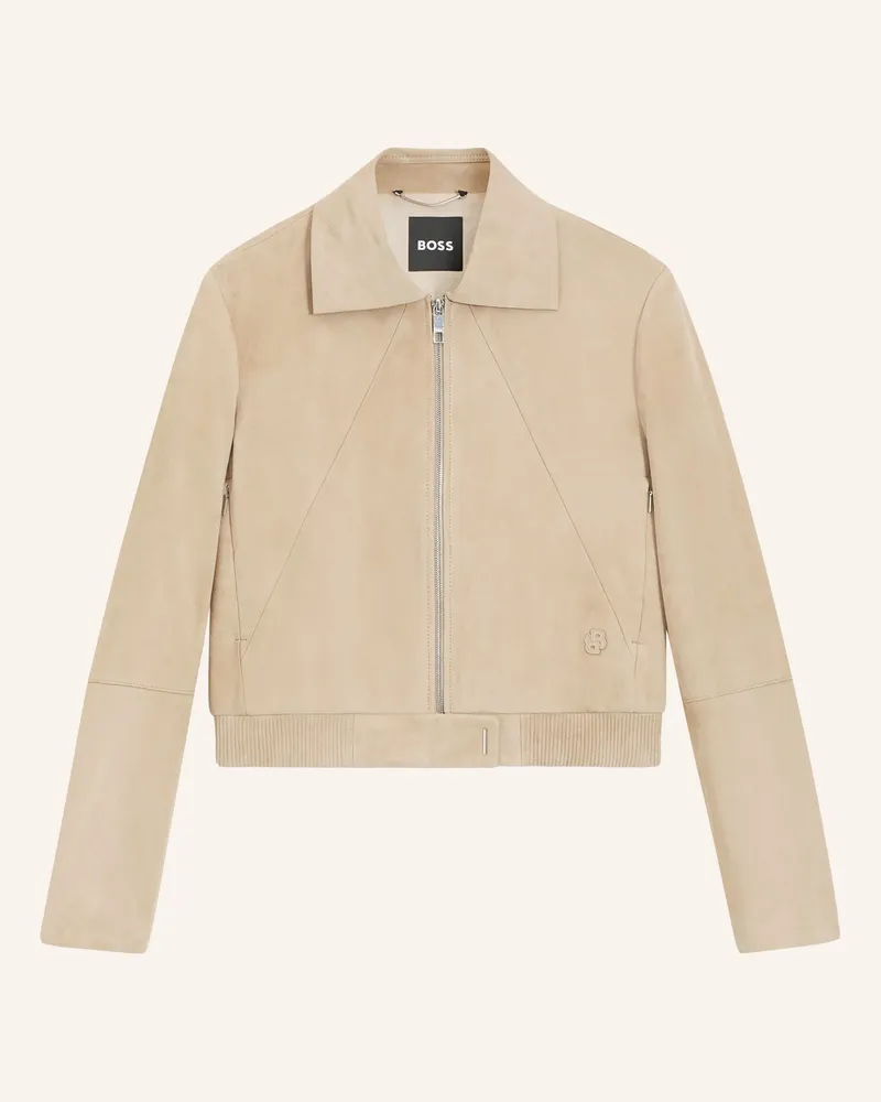 HUGO BOSS Lederblouson Salene beige Beige