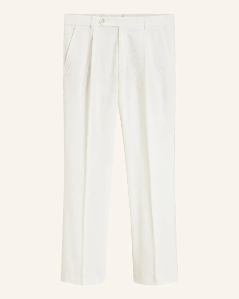 HUGO BOSS Anzughose C-Perino-Pl-Wg-264 Tapered Fit beige Weiss