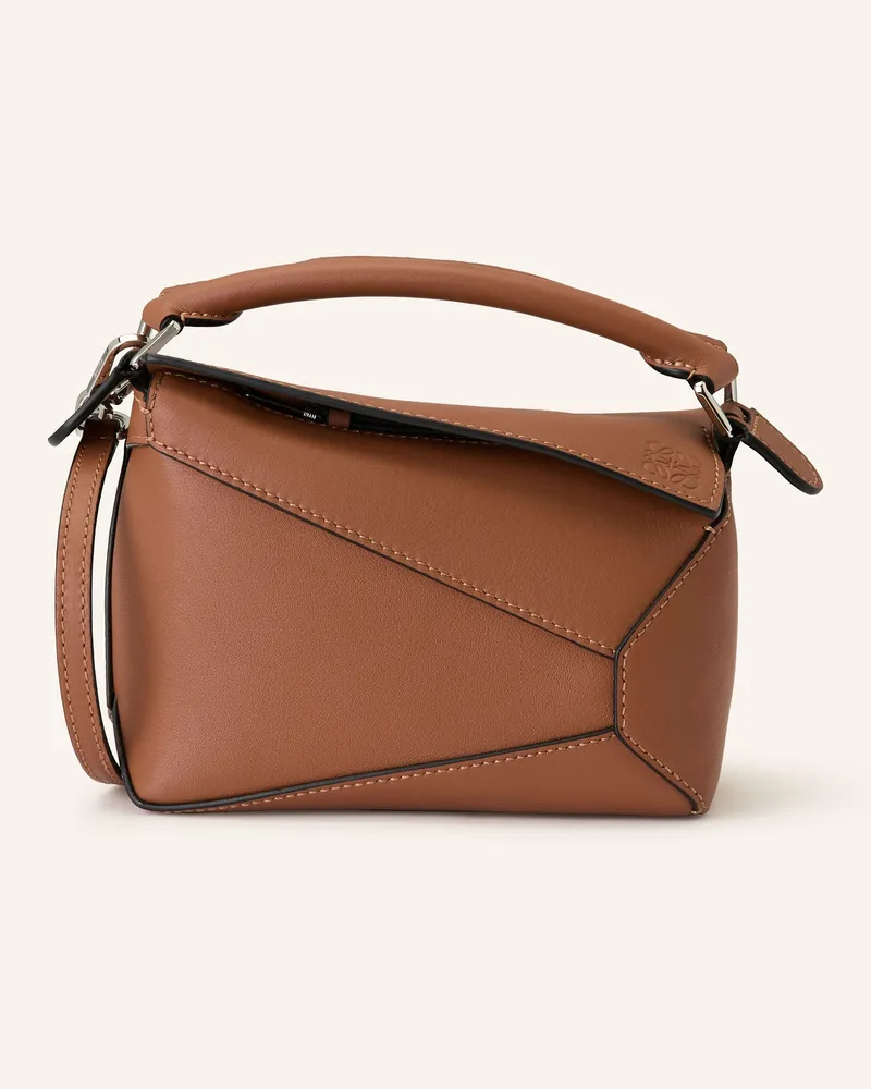 Loewe Handtasche Puzzle Edge Mini braun Cognac