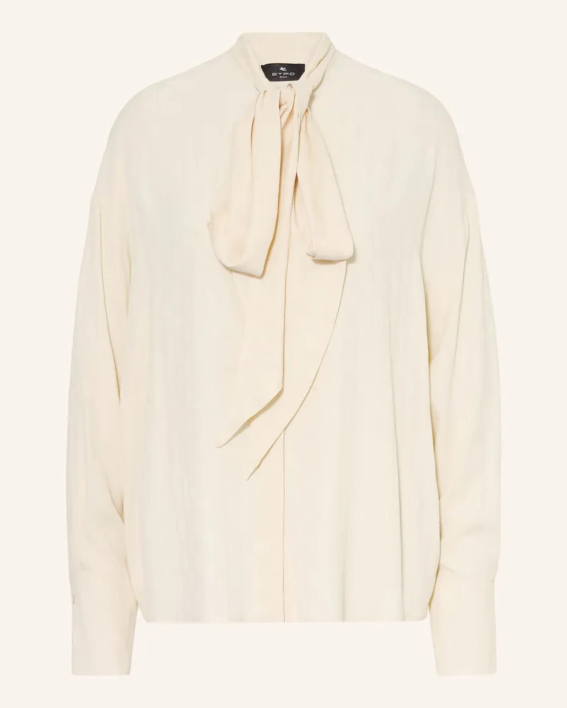 Etro Schluppenbluse Mit Seide beige Creme