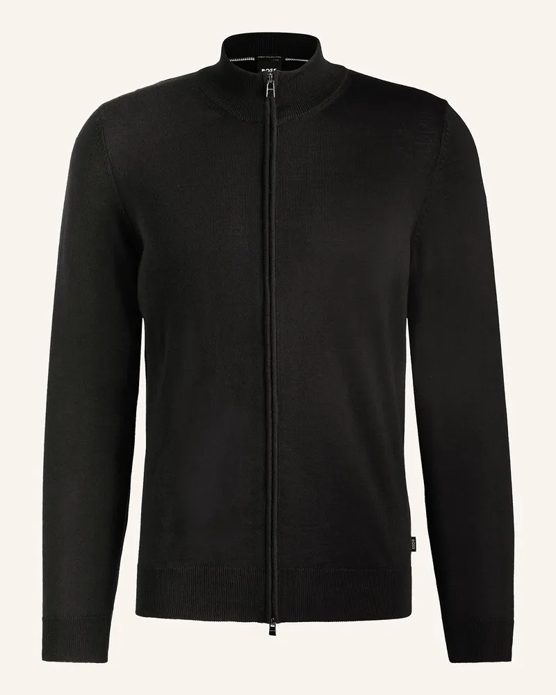 HUGO BOSS Strickjacke Balonso schwarz Schwarz
