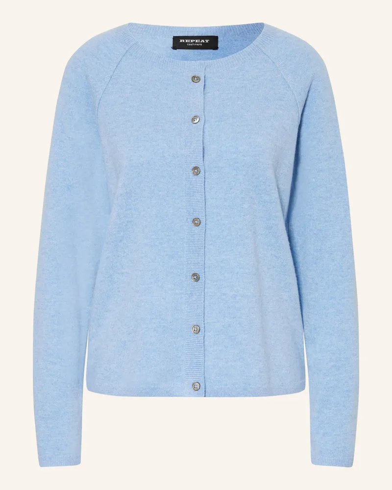 Repeat Strickjacke Aus Cashmere blau Blau