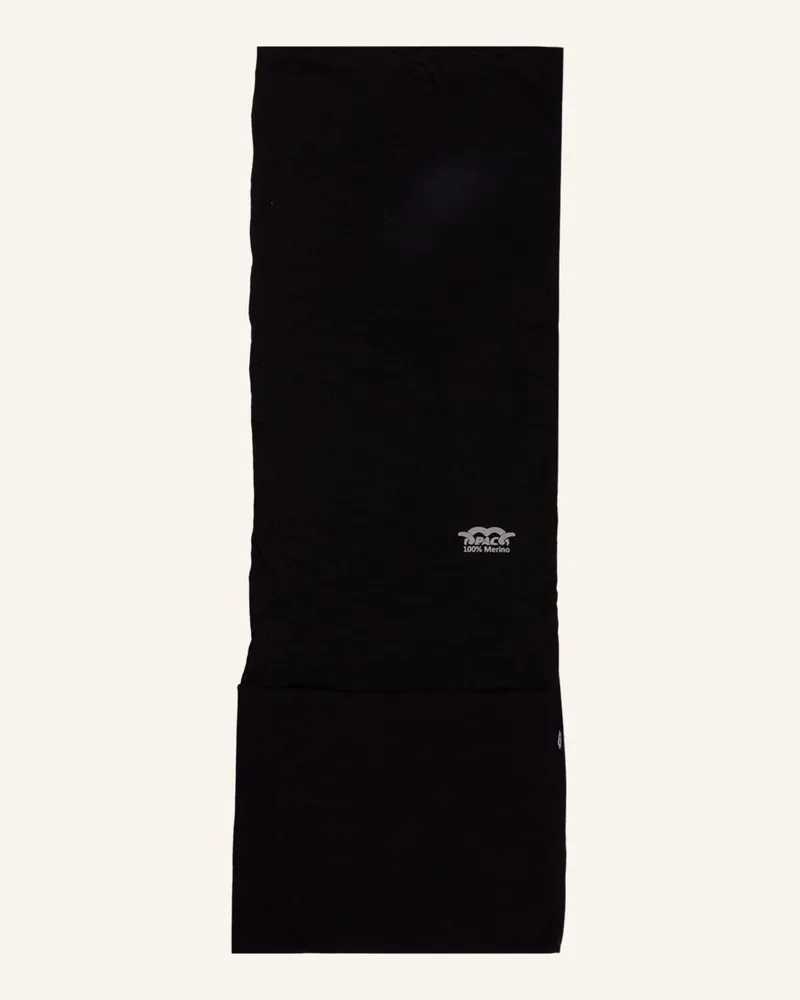 P.A.C. Multifunktionstuch MERINO FLEECE aus Merinowolle Schwarz