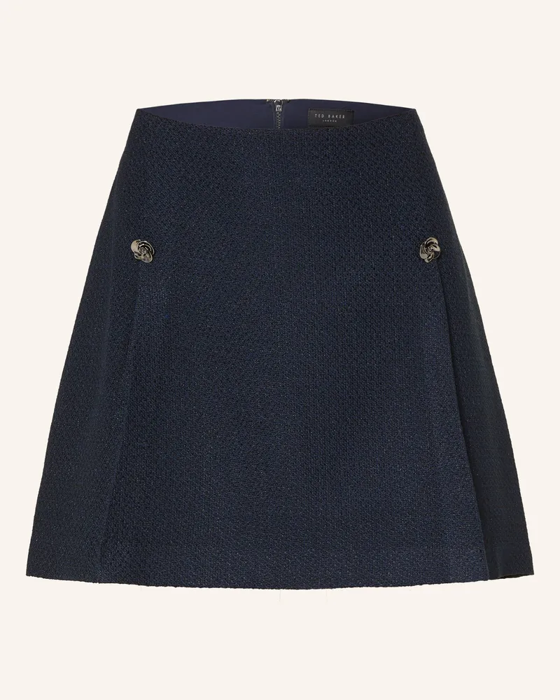 Ted Baker Bouclé-Rock Floxas Mit Glitzergarn blau Dunkelblau