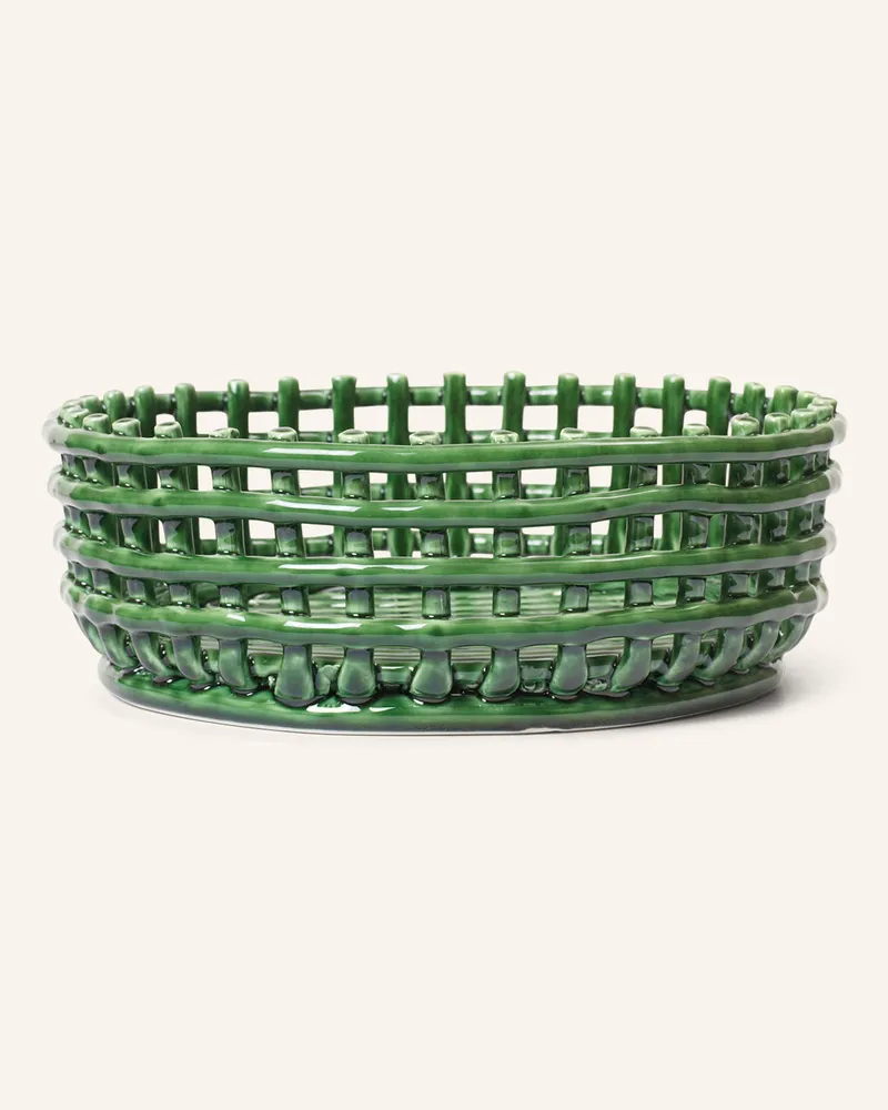 ferm LIVING Korb Ceramic gruen Grün