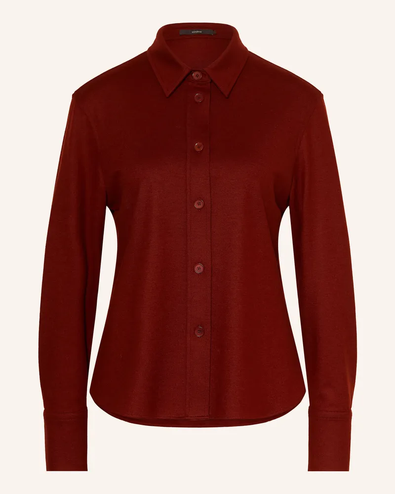 windsor. Hemdbluse Aus Jersey rot Dunkelrot