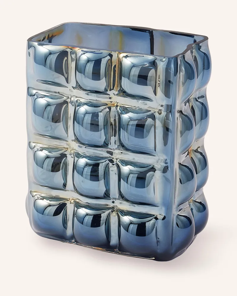 POLSPOTTEN Vase Bubble Large blau Silber