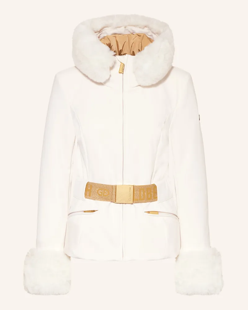GOLDBERGH Daunen-Skijacke Prezioso Mit Abnehmbarem Kunstfell weiss Creme