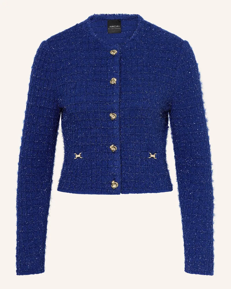 Marc Cain Strickjacke mit Glitzergarn Dunkelblau