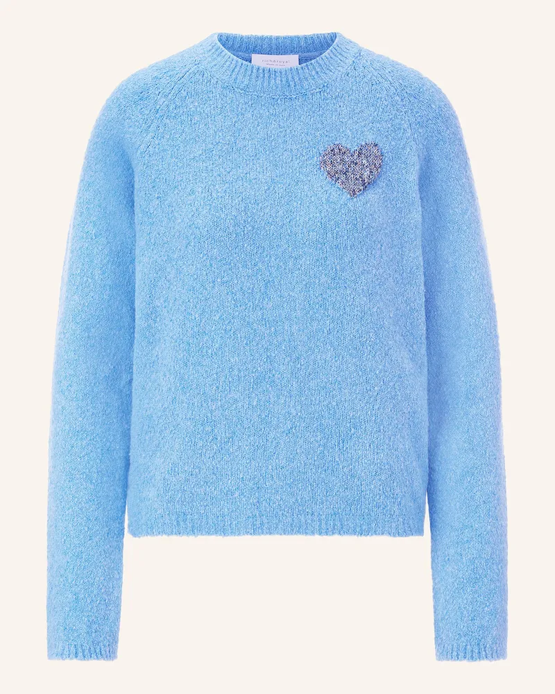Rich&Royal Pullover mit Glitzergarn Hellblau