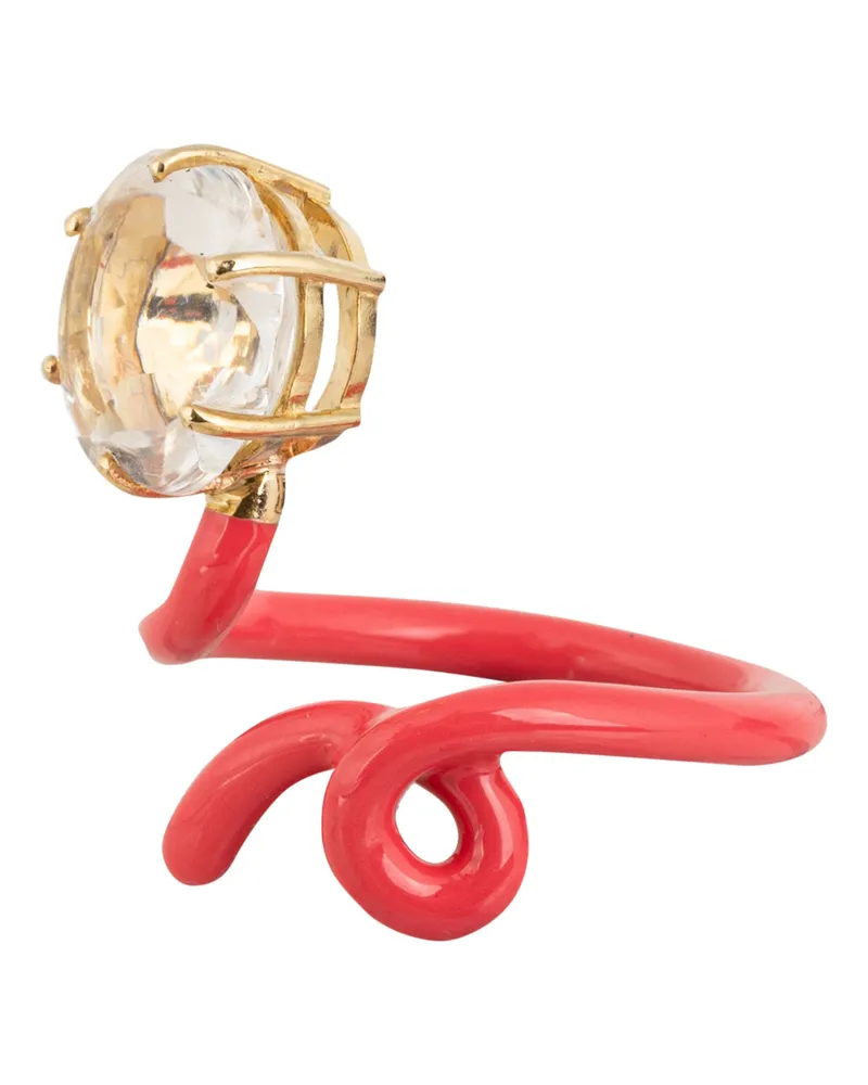 指輪・リング Bea Bongiasca VITICCIO PINK RING WITH SMALL BOAT Bea Bongiasca Viticcio Pink Ring With Small Boat By Bea