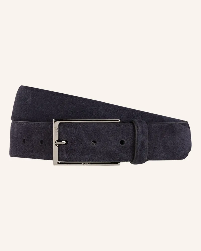HUGO BOSS Ledergürtel CALINDO Dunkelblau