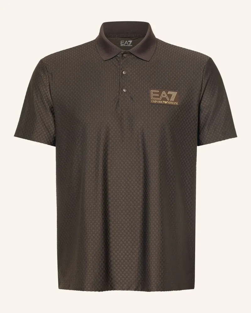 EA7 Funktions-Poloshirt braun Dunkelbraun