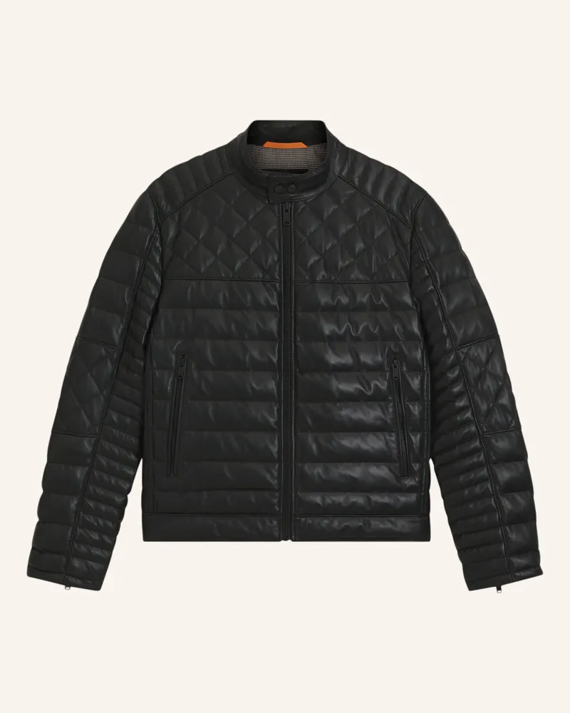 HUGO BOSS Lederjacke JONN_IN Schwarz