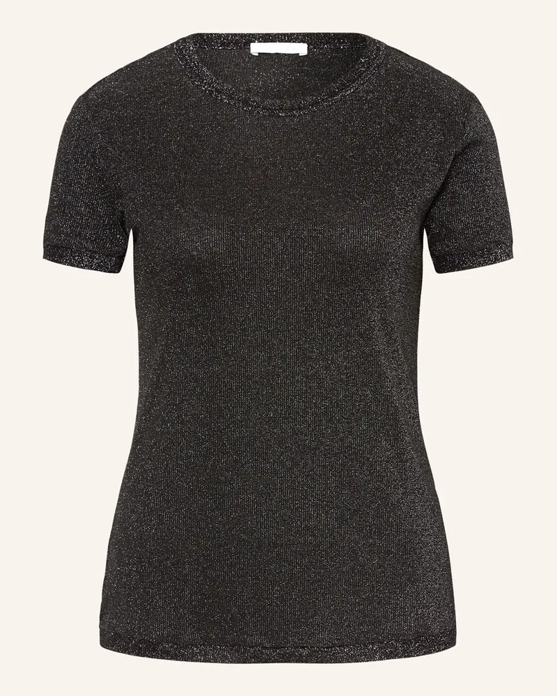 Patrizia Pepe Strickshirt mit Glitzergarn Schwarz