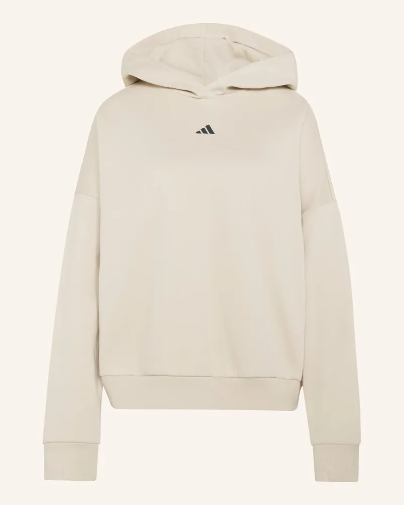 adidas 3-Streifen Studio Hoodie beige Beige