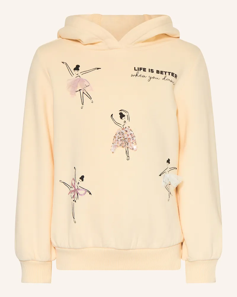 S.Oliver Hoodie mit Pailletten Ecru