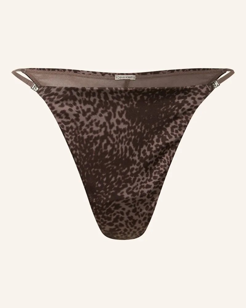 Calvin Klein Slip Signature Satin Aus Satin braun Braun