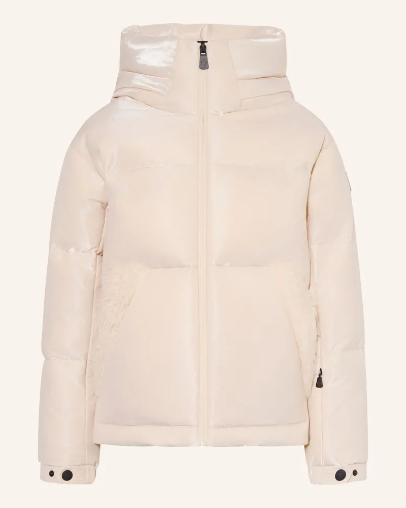 Moncler Daunen-Skijacke Eibsee Mit Kunstfell beige Creme