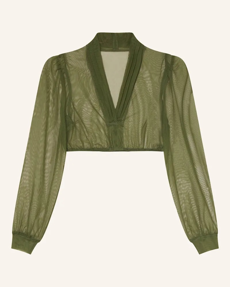 Johann & Johanna Dirndlbluse Aus Mesh gruen Oliv