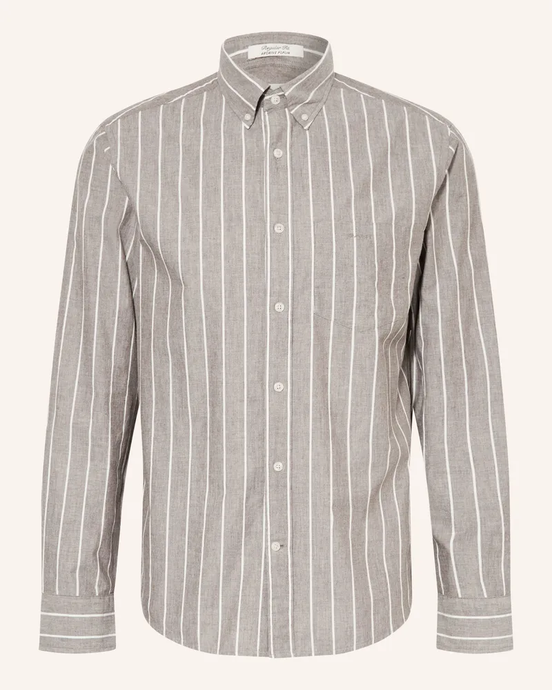 Gant Hemd Regular Fit braun Hellbraun