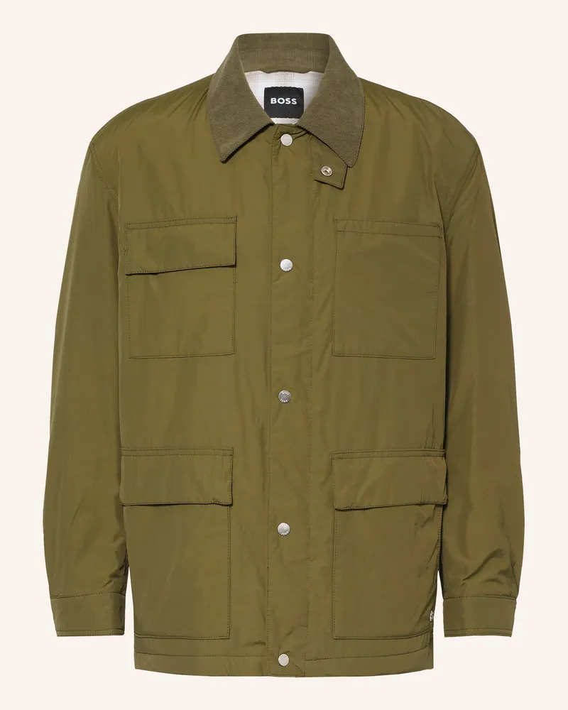 HUGO BOSS Fieldjacket Corpo gruen Oliv
