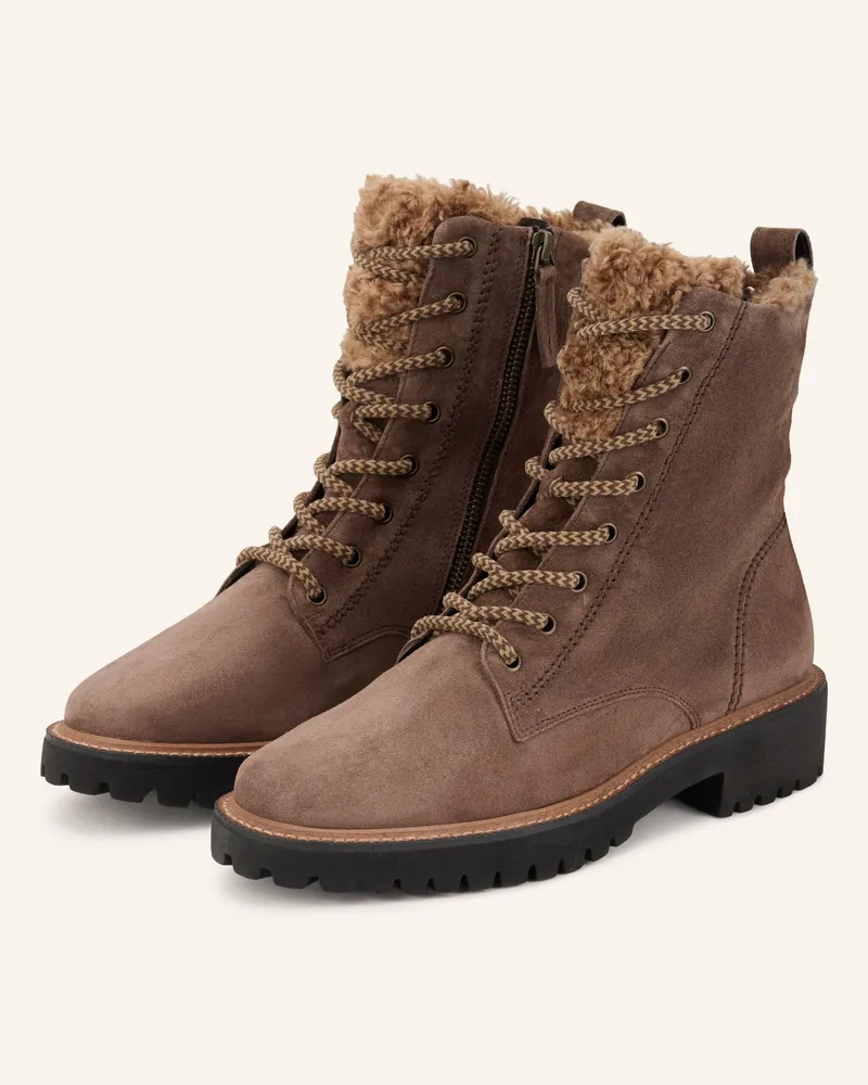 paul green Schnürboots braun Taupe
