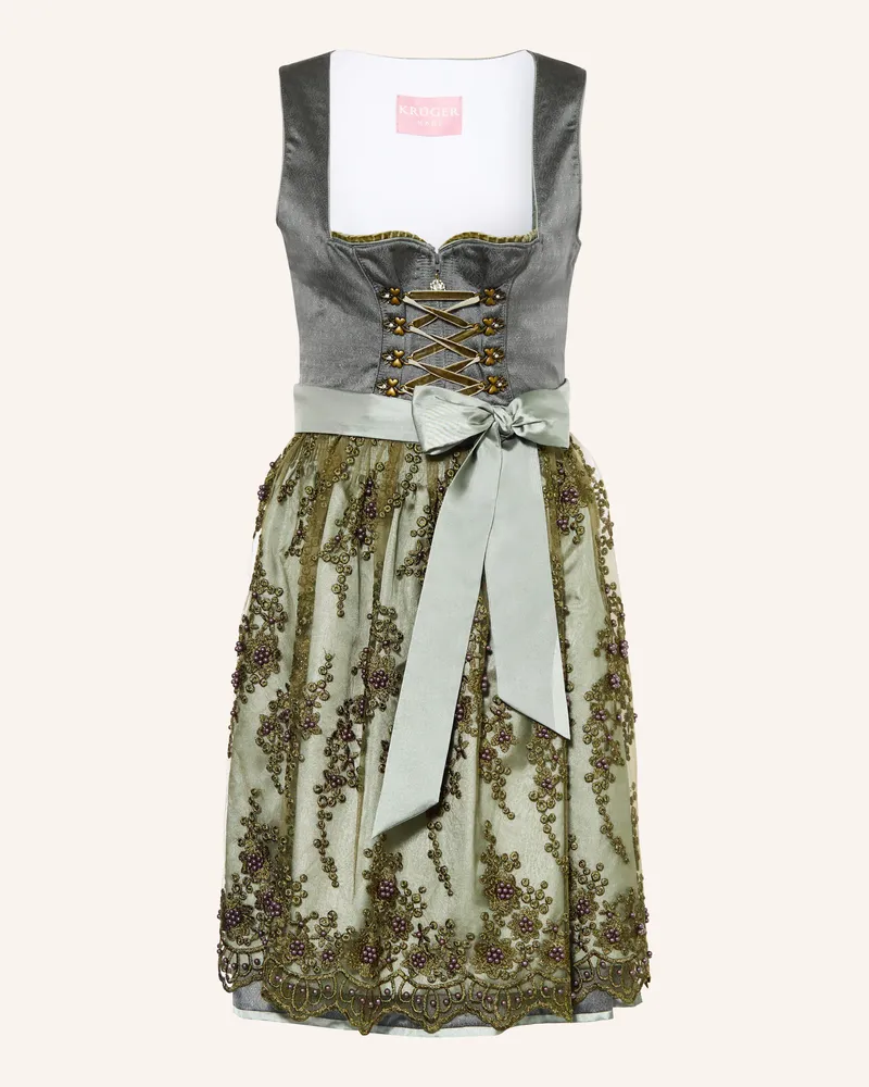 Krüger Dirndl Lunessa Mit Schmucksteinen gruen Dunkelgrün