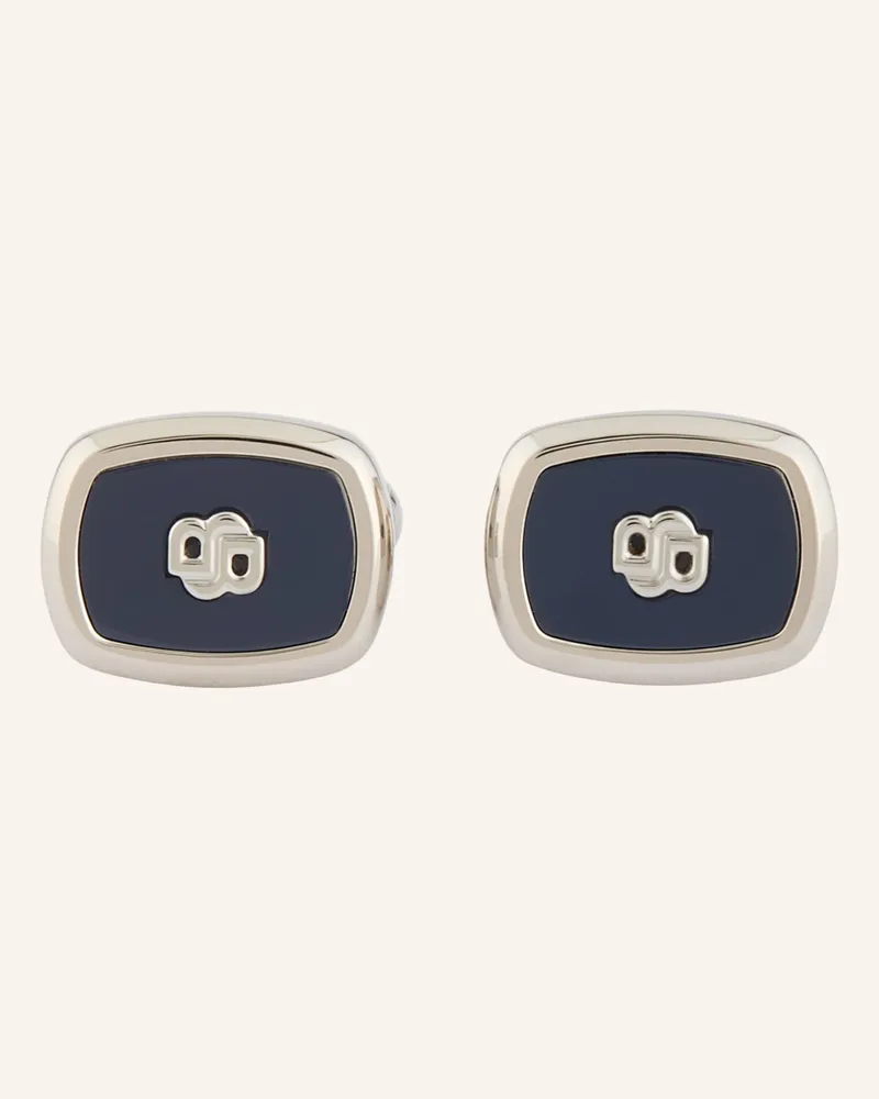 HUGO BOSS Manschettenknöpfe Casinginsertbb blau Silber