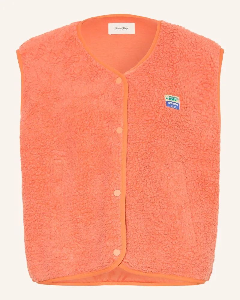 American Vintage Teddyfell-Weste orange Orange