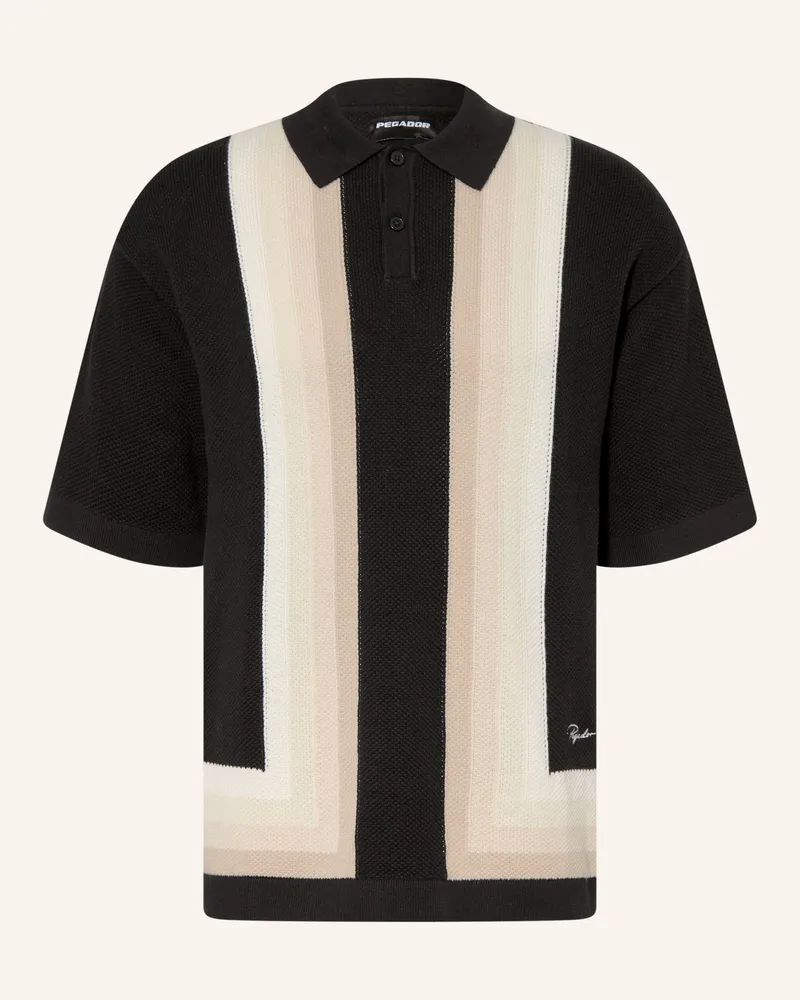 PEGADOR Strick-Poloshirt Tellero schwarz Schwarz