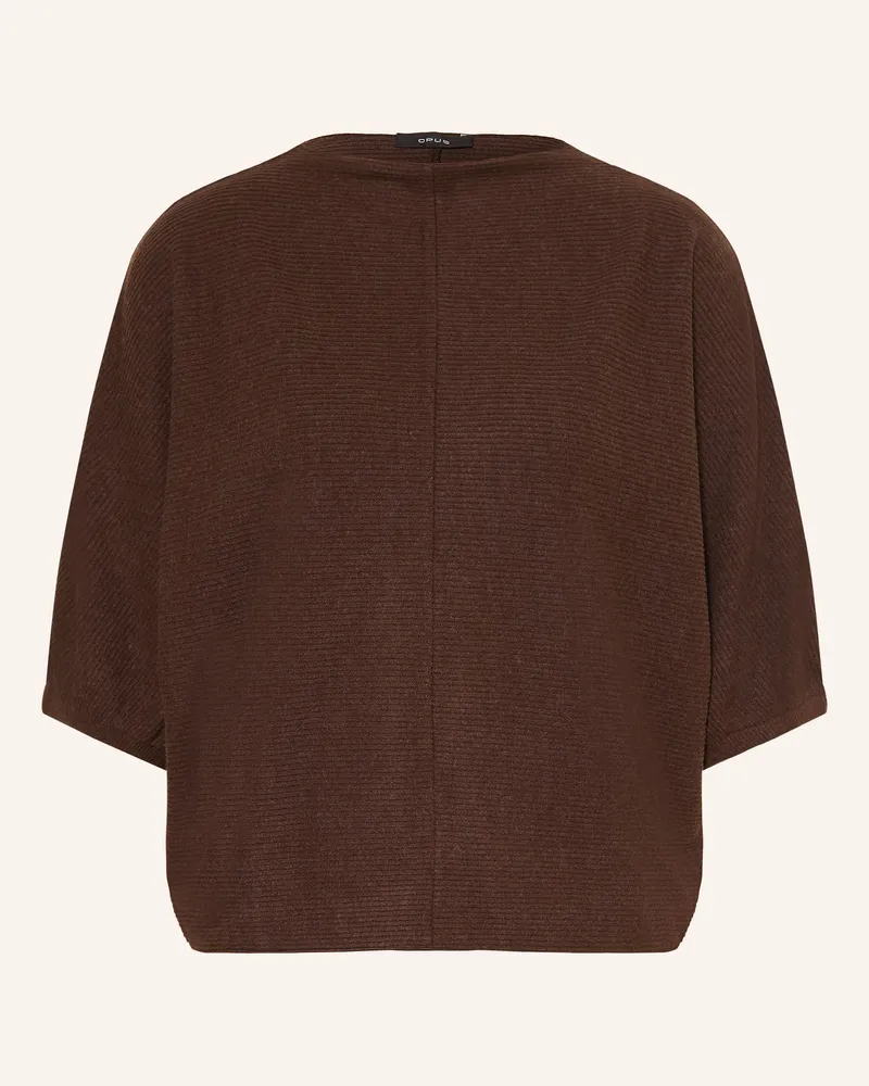 OPUS Shirt Skupin Mit 3/4-Arm braun Dunkelbraun