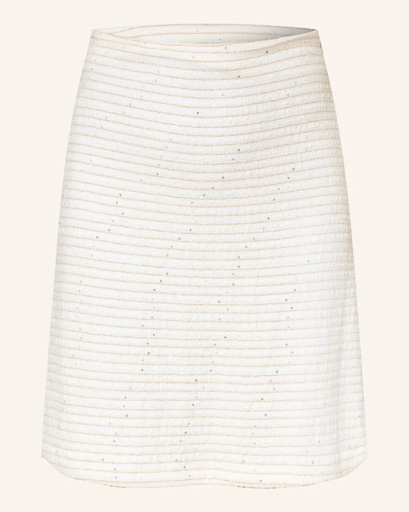 Joseph Ribkoff Bouclé-Rock Mit Glitzergarn Und Pailletten weiss Creme