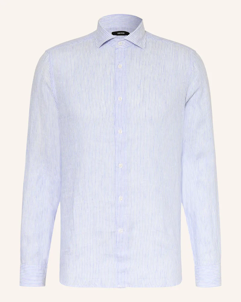 Reiss Leinenhemd Ruban Regular Fit blau Hellblau
