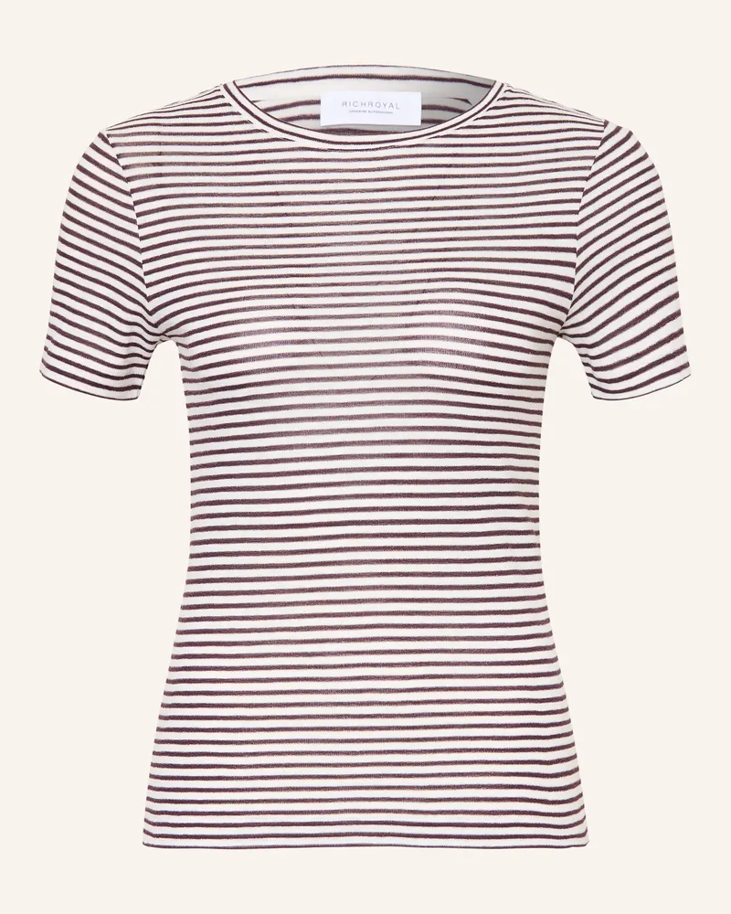 Rich&Royal T-Shirt Mit Glitzergarn lila Weiss
