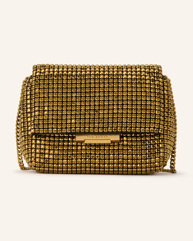 Ted Baker Micro Bag GLITERS mit Schmucksteinen Gold