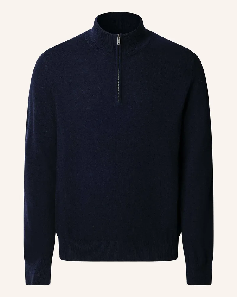 Hackett Pullover MERINO CASH MIX HZIP Blau