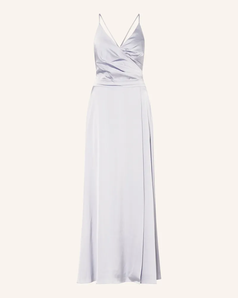 Apart Abendkleid in Wickeloptik Blaugrau