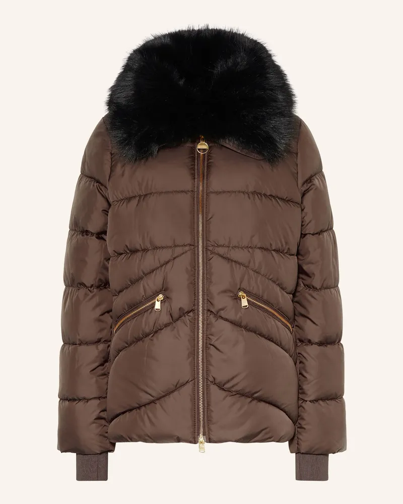 Barbour Steppjacke Cyrus Mit Kunstfell braun Braun