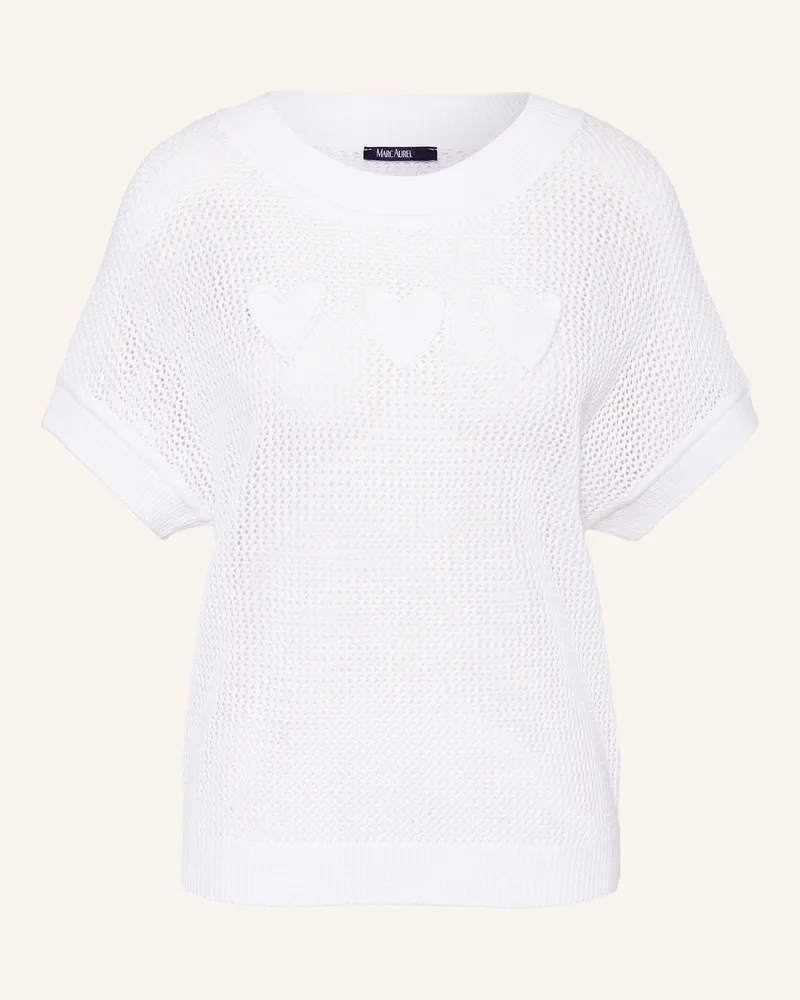 MARC AUREL Strickshirt weiss Weiss