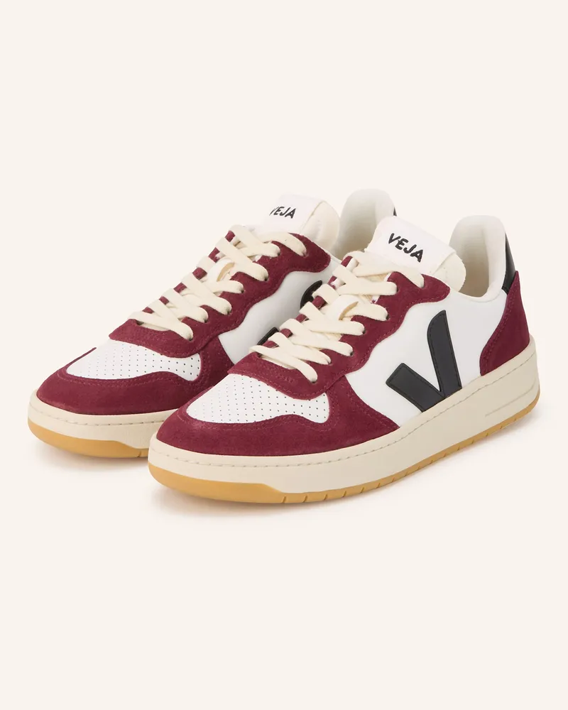 VEJA Sneaker V-10 rot Weiss
