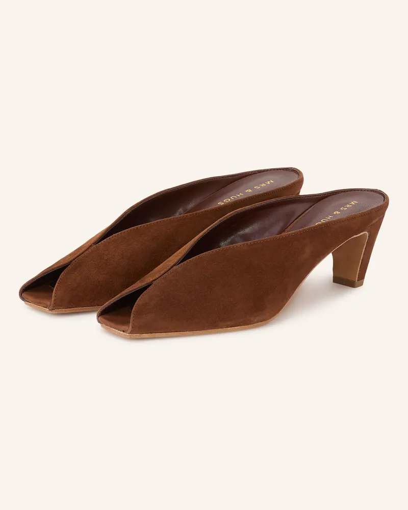 Mrs & HUGS Mules Dunkelbraun