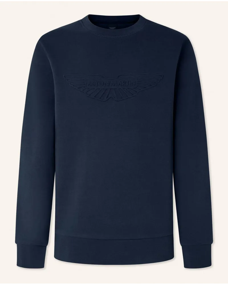 Hackett Pullover AM EMBOSSED CREW Blau