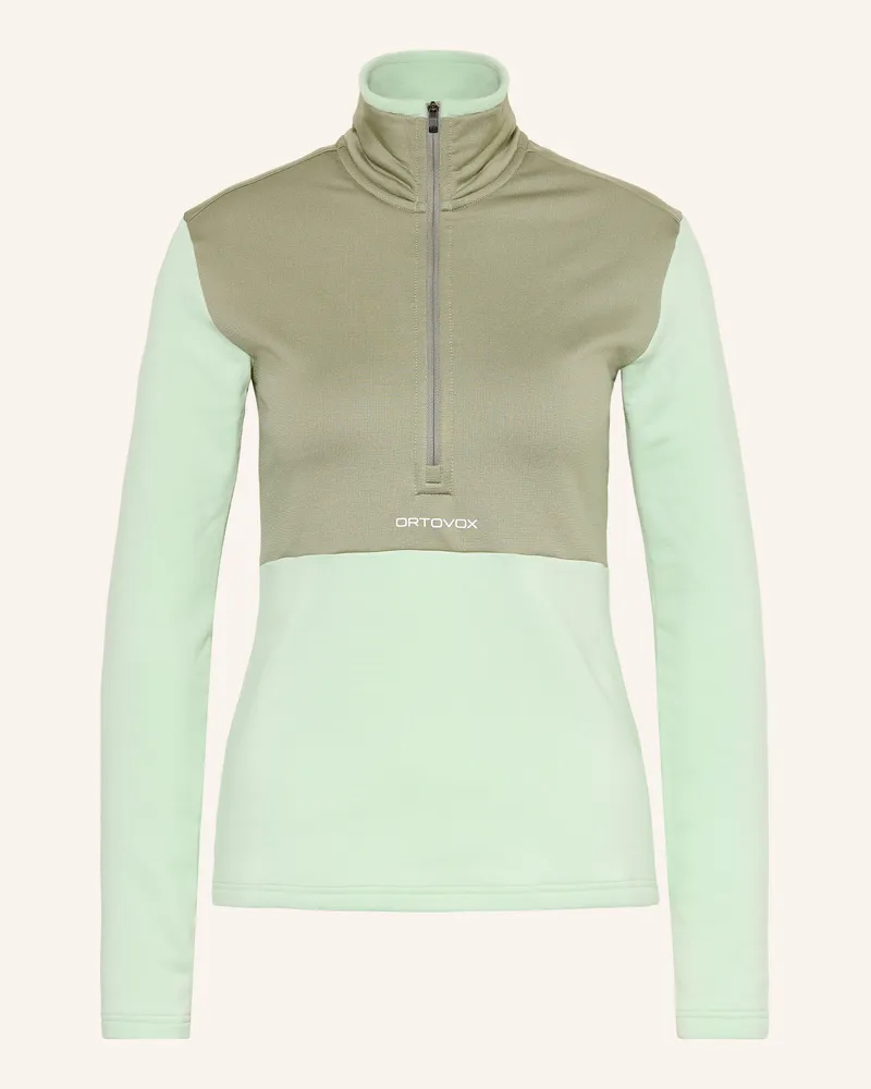 Ortovox Fleece-Troyer Fleece Light Zip Neck gruen Mint