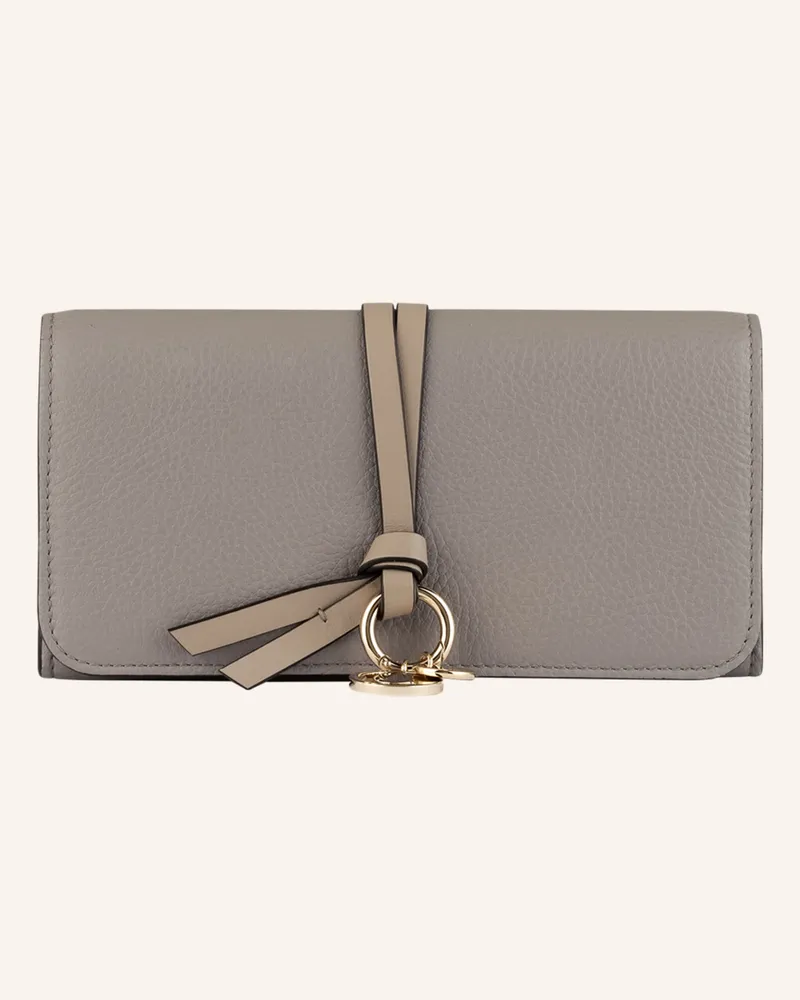 Chloé Geldbörse Alphabet grau Cashmere