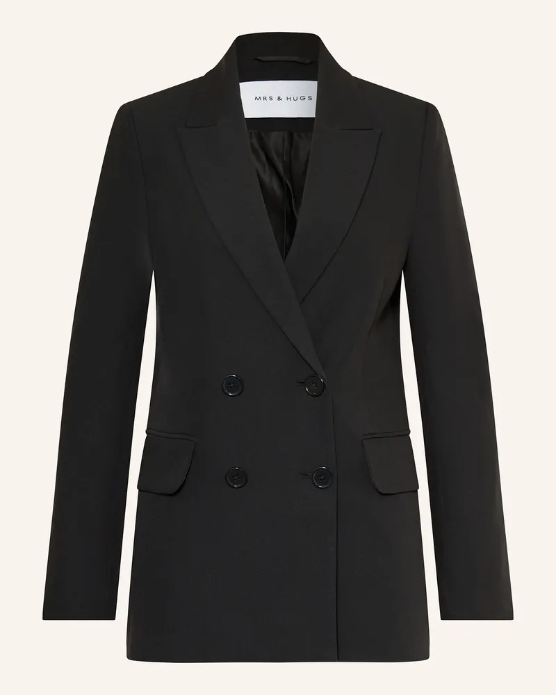 Mrs & HUGS Blazer schwarz Schwarz