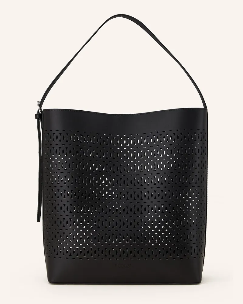 Marc O'Polo Schultertasche MEDIUM mit Pouch Schwarz