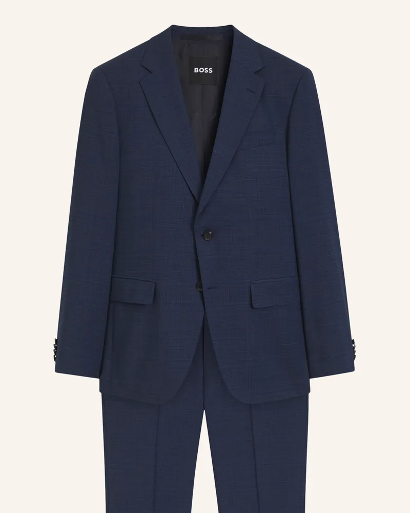 HUGO BOSS Business Anzug H-Huge-2pcs-263 Slim Fit blau 