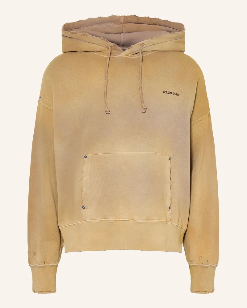 Golden Goose Hoodie Journey Mit Nieten beige Beige